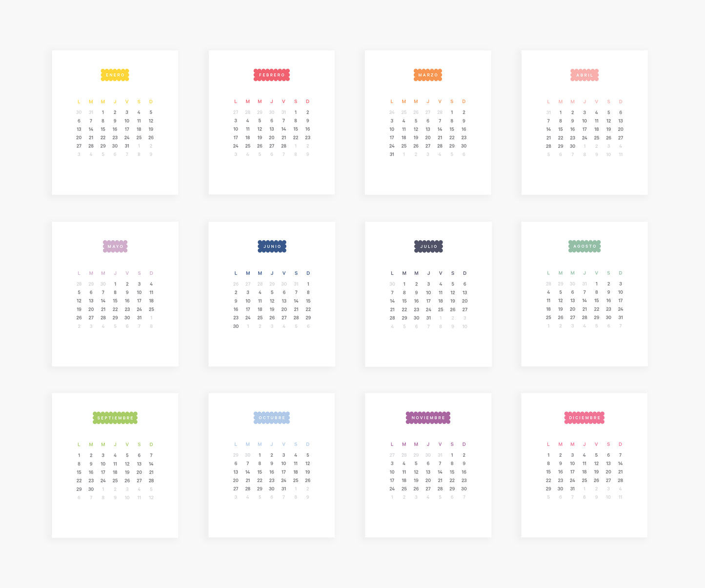 2025 Desk Calendar