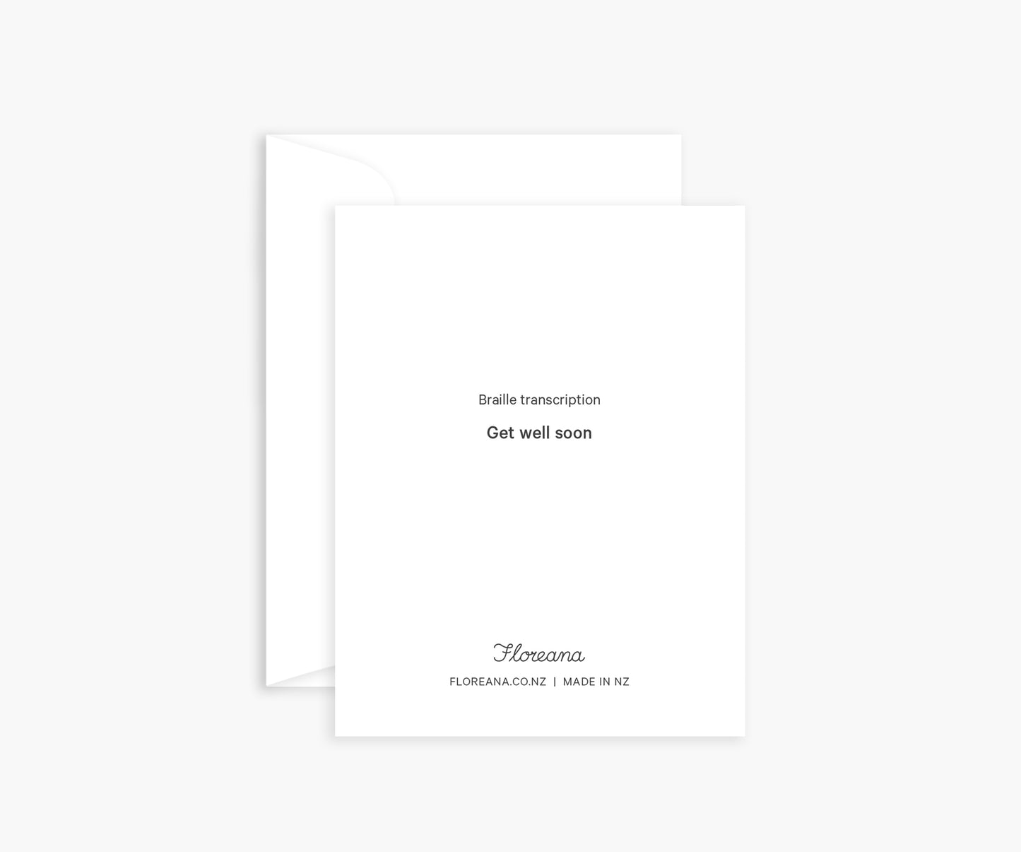 'Get Well Soon' Braille Mini Card
