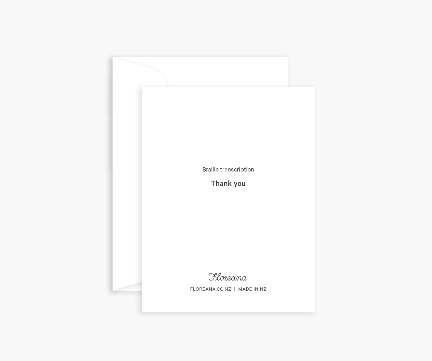 'Thank you' Braille Mini Card