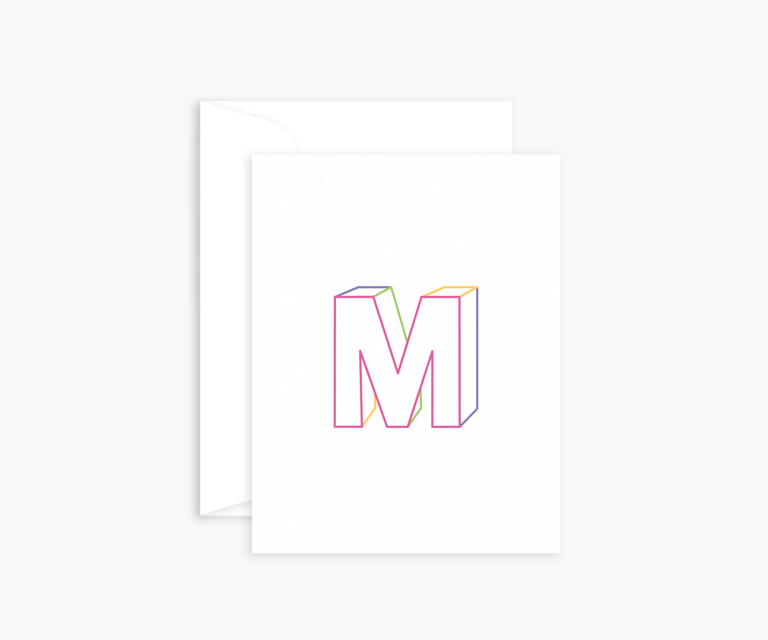 Letter 'M' Mini Card – Floreana